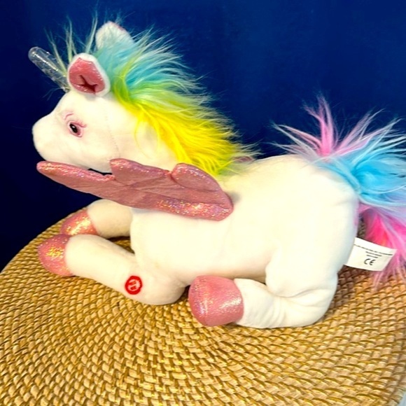 NWOT Dazmers Unicorn Musical Stuffed Animal with Flapping Wings and Lights - Picture 3 of 7